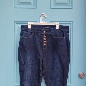 Judy Blue Dark Blue Button Fly Skinny Fit Jeans